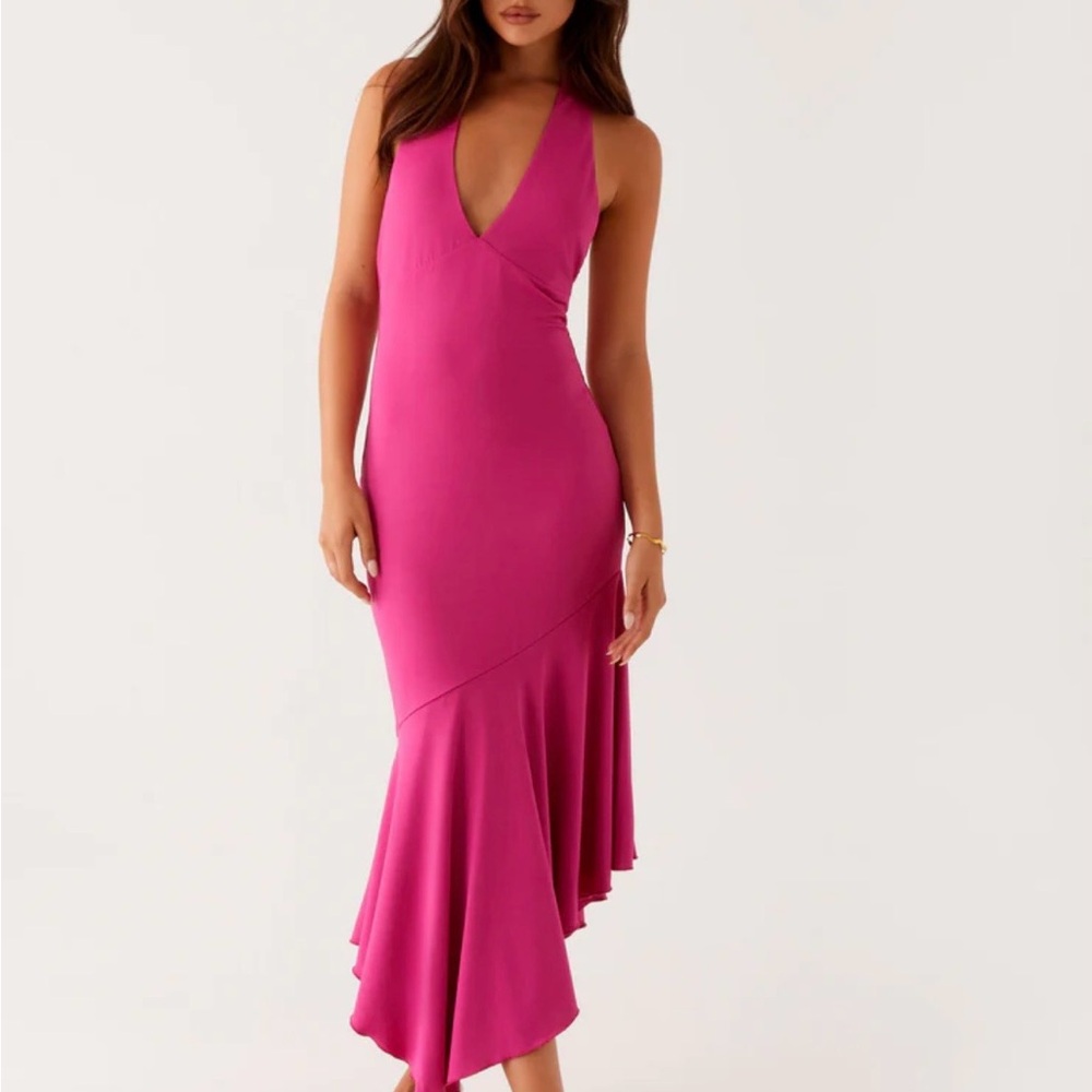 Perdita Midi Dress - Fuchsia
